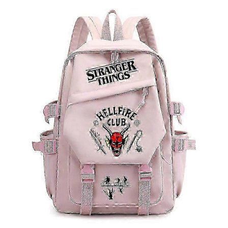 25-26 Stranger Things Rygsæk med Print til Teenagere, Skoletaske, Multifunktionel, Stor Kapacitet, Holdbart Materiale, Flere Farver