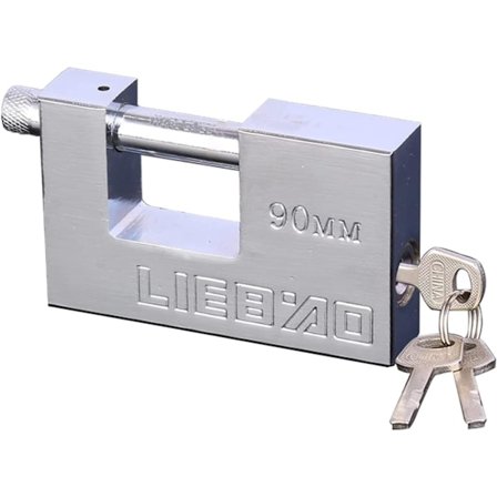 90mm Högsäkerhetshänglås, Kraftigt Utomhushänglås med 3 Nycklar, 11,5mm Tjock Bygel, kompatibelt Lager, Container, Garage, Rulljalusi, Garage