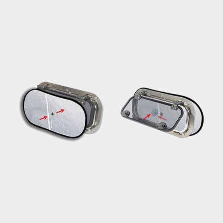 Mørklægningsmyggenet til båd (portlights / vinduer) Waterline Design, 2-pack, universal, passer luger op til 180 x 430 mm