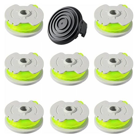 8 stk. WA0014 Spole + 1 stk. WA0037 Spoledæksel Sæt til Worx WG190 / WG191 / WG168 / WG184 Græstrimmer