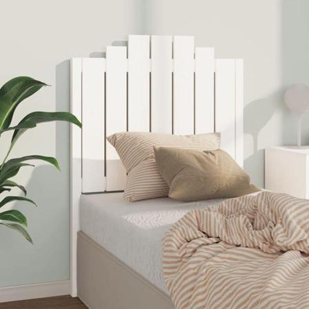 Vidaxl Sänggavel Vit 81x4x110 Cm Massiv Furu Vit