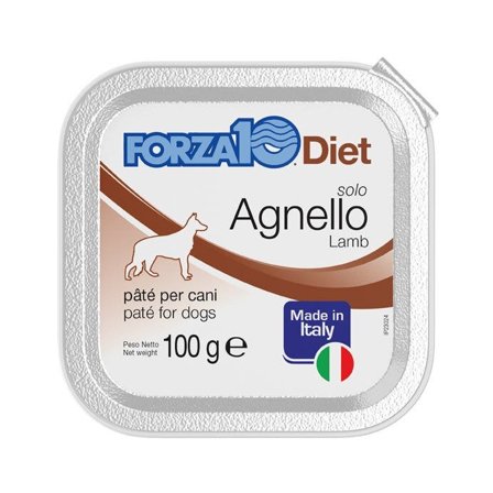 Forza10 Solo Diet Agnello Paté Per Cani Adulti Vaschetta 100g