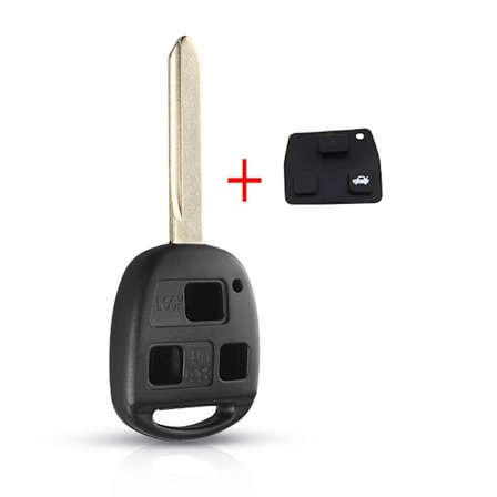 3-knaps bilnøgle udskiftning TOY47 + tastatur til Toyota