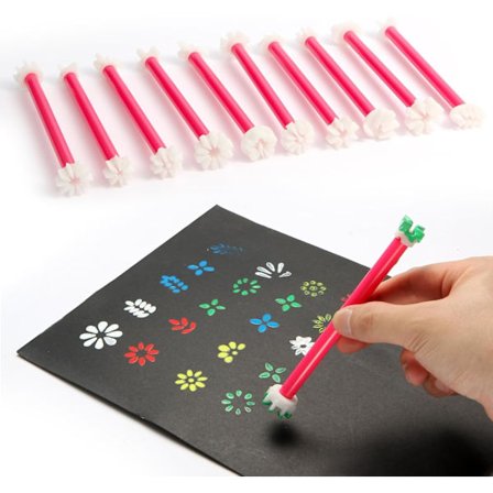 Blommig Prickverktyg för Prickmålning, 20 Former Prickpennor, Mandala Prickkonstverktyg för Stenar, Präglingsverktyg för Målning av Prickar, 10 Pennor