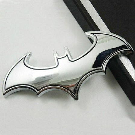 1X Krommetallmerke Emblem Batman 3D Bilskilt Dekal Logo Klistremerke