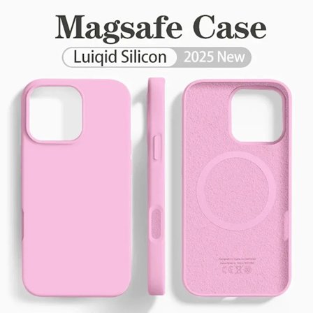 Magnetiskt flytande silikonskal för Apple iPhone 16 15 14 13 12 Pro Max 16 Plus Max för Magsafe trådlös laddning Mjukt skydd