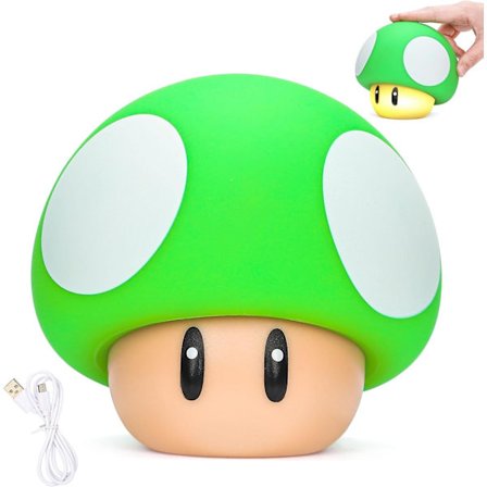 Peli Sienivalo Äänellä, Super Peli Valoisa Figuuri 3D Yövalo, Työpöytälamppu Lapsille, Syntymäpäivälahja, Punainen (FMY)