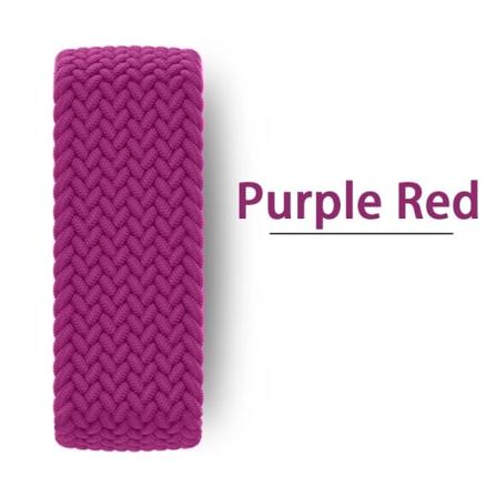 Punottu Solo Loop Apple Watch -rannekkeelle 44mm 45mm 42mm 40mm 38mm 41mm Ultra 49mm Rannekoru correa iwatch Series 9 SE 8 7 6 5 Hiha 10violetti 