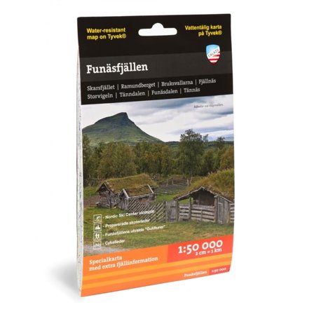 Calazo förlag Funäsfjällen 1:50.000 literature Black OneSize