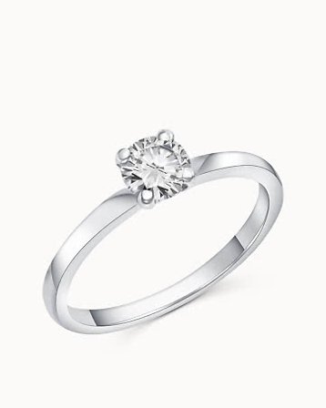 Solitaire Ring Estelle 18K White Gold Lab-Grown Diamond 0.50 Carat - Engagement Rings & Wedding Rings from Vanbruun