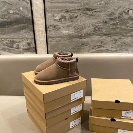 Vinter korte sne støvler, uld mini vandtæt sne bomuld, rensdyr brun