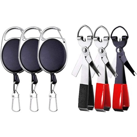 Fiske Hurtig Knude Bindeværktøj 3 Sæt Rustfrit Stål 4 i 1 Værktøj Inklusive Hurtig Knude Knotter Flueline Klippere Krog Sha