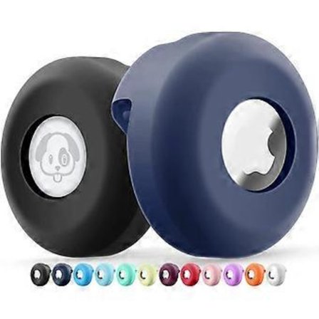 Airtag Hundhalsband Hållare [2-pack] Silikon Vattentät Skyddande