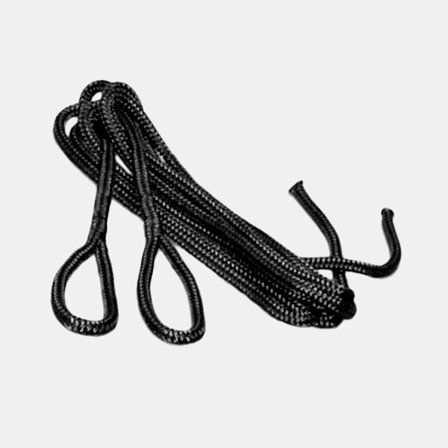 Fenderlina med ögla & taglad ända Robline Vinga, 1.5 meter x Ø6 mm, rund, svart, 2-pack