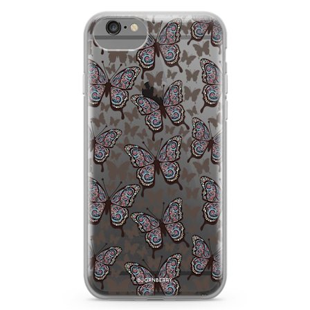 Bjornberry Skal Hybrid iPhone 6/6s - Färgglada Fjärilar