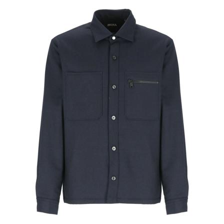 Z Zegna Casual Shirts Blå, Herre Skjorter