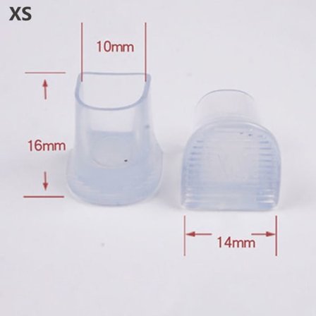 10 par højhælsbeskyttere Hælstoppere HVID XS hvid XS