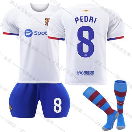 23/24 Ny sesong Borte Barcelona FC PEDRI Nr 8 Barn Jersey-pakke Barn-20