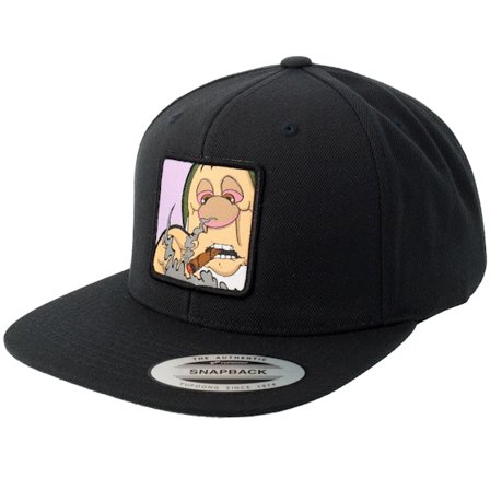 BOOM - Little Man Smoke Patch Black Snapback Snapback Black Cap - @ Hatstore