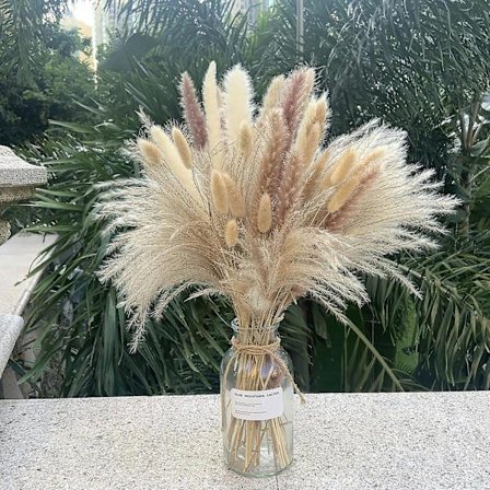 80 kpl Luonnon Pampasheinä Sekoitus Kimppu | Kuivattu Pampas Kimppu Häihin Boho Kukat Koti Pöytä Sisustus Työpöytä Sisustus, Rustiikkinen Maalaistalo