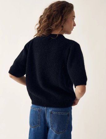 Noella Kae Ss Knit Cardigan - Black - XS/S