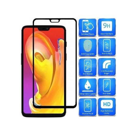 2-pack Oneplus 6t Fullframe Härdat Glas 0.26mm 2.5d 9h Transparent