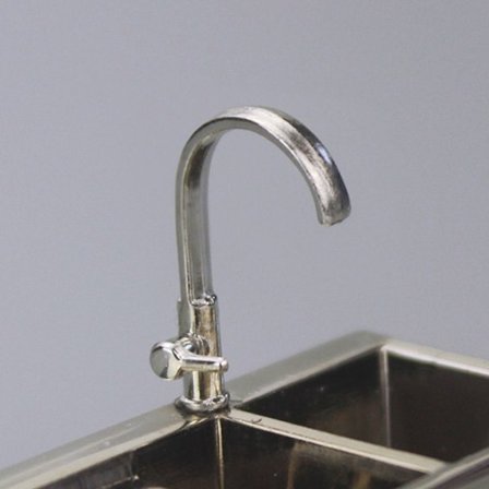 4ST Dockhus Vattenkran Miniatyrkran SILVER 3 3