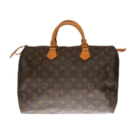 Louis Vuitton Vintage Pre-owned Speedy 35 Monogram HandTas , Bruin , Dames , Maat: ONE Size Vintage Tassen