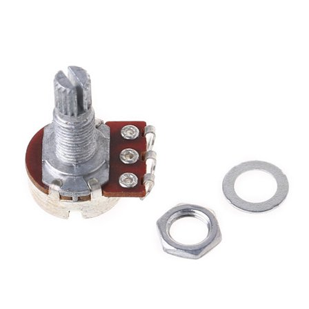 A25K Potentiometer Splined Pot Elgitarr Bas Effekt Amp Tonvolym 18mm
