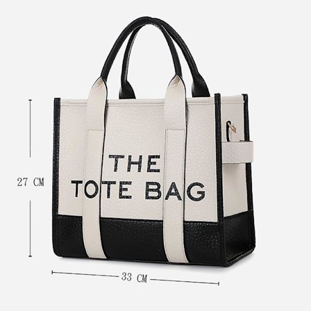 Tygväskor för kvinnor, designerväskor, lyxiga matta axelremsväskor i PU-läder, stor shoppingväska, vit