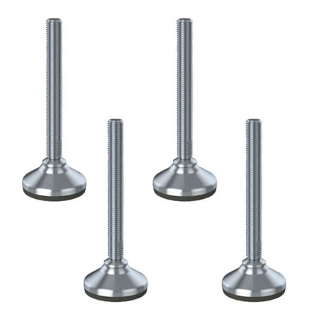 rakennustyömaavarusteet ruostumattomasta teräksestä valmistettu tasoitusjalka 16x150x65mm ja tärinänvaimennustyyny 900 kg-sarja 4