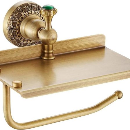 WC-paperiteline, Massiivinen messinkinen seinälle asennettava WC-paperiteline, WC