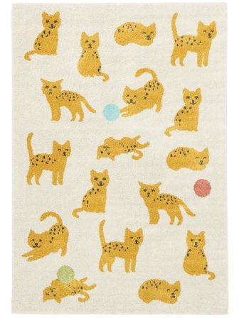 Lo Friends Tappeto Bambini Per Interni/Esterni Lavable 140X200 Piccolo Bianco/Multicolore Animale