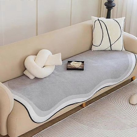 Ensfarvet Chenille Anti-katte Rids Sofabetræk Skridsikker Universal Sofahåndklæde Gulvmåtte Kæledyr Hund Børn Måtte Beskyttelsesmåtte