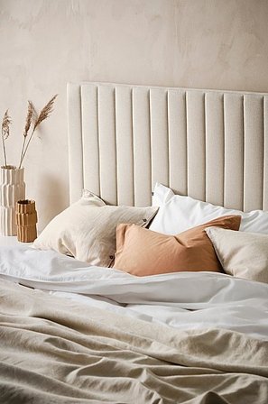 Jotex - Hoofdbord 180 Cm Beige Beige - DERBY - Koop Hoofdborden bij Jotex