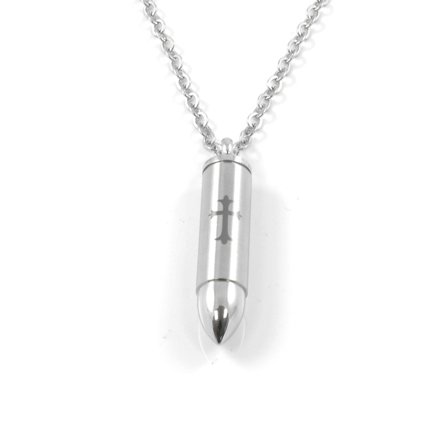 Collar de acero inoxidable con compartimento secreto para hombres - Collares acero