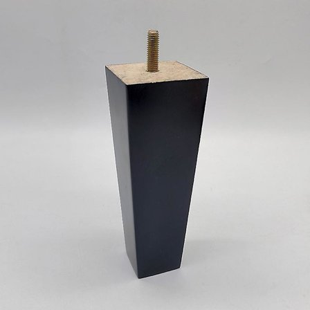 Set med 4 Massiva Träsoffa Ben, Pålitliga Sängskåp Möbelben, Trä Soffa Ben (8cm, Svart)
