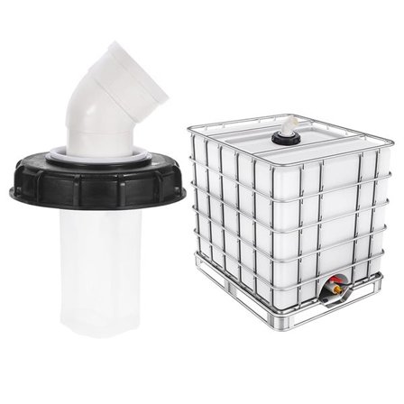 Filterhætte med 45° dyse til IBC-tank