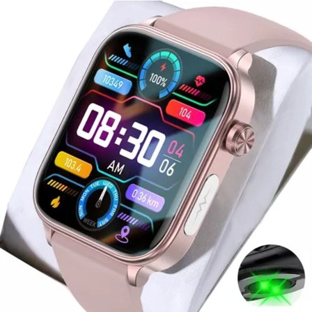 Smartwatch til kvinder med Bluetooth, blodsukker og blodtryk