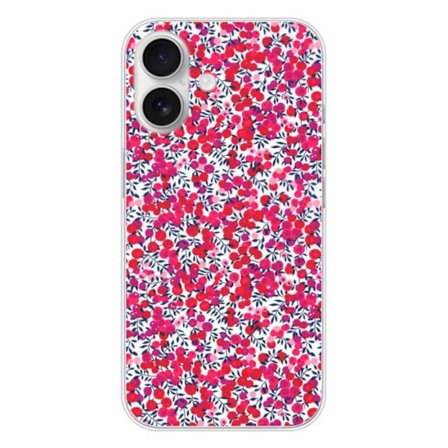 Tryckt silikonfodral kompatibelt Apple iPhone 16 Liberty Wiltshire Röd