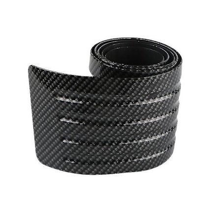 Opgraderet Bil Bagagerumsbeskyttelsesstribe i Kulfibermønster - Bumper Anti-kollision Anti-ridse