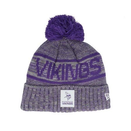 New Era - NFL Violett pom Mütze - Minnesota Vikings NFL 25 Sideline Cold Weather Sport Knit Purple/Grey Pom @ Hatstore