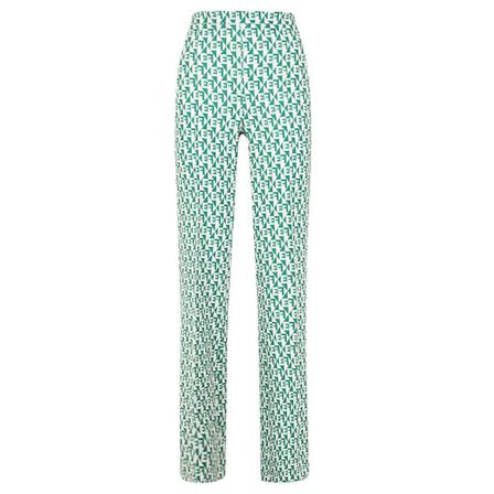 Elisabetta Franchi Flare Trouser With Lettering grön, Dam Kostymbyxor, Dam, Storlek: S