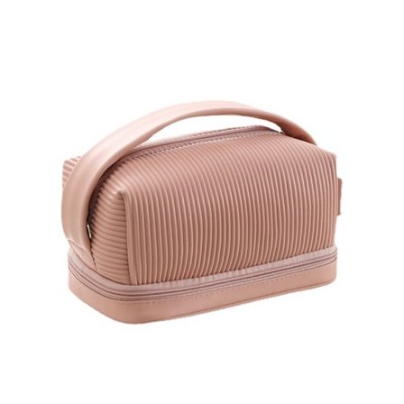 Cosmetic Bag Waterproof PU Leather Travel Toiletry Bag Multifunctional Portable Double Layer Storage Cosmetic Storage Bag