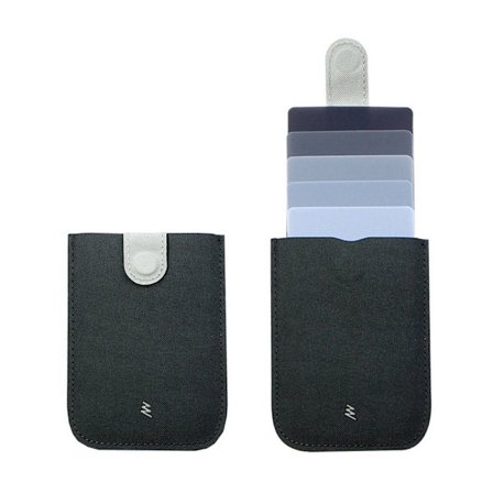 Vedetty luottokorttilompakko korttikotelo MUSTA HARMAA MUSTA HARMAA