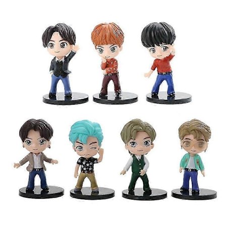 7 stk./sett BTS TinyTAN Dynamite Bangton Boys Figur Leke