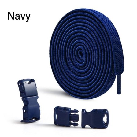 2 par No Tie Skosnören Sneakers Skosnören NAVY navy