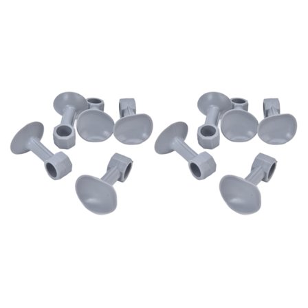 10 st runda gummibrickor dörrstopp tvättmaskin dörrhållare prop hållare för frontlasttyp grå