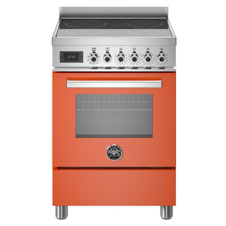 Bertazzoni PRO64I1EART Professional induksjonskomfyr med ovn 60 cm, Orange' - 'Orange, ral 2004 pantone 166 c, blank