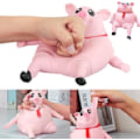 Gris stressbold, gris klemmelegetøj, kreativ stressaflastningsgris, børns voksen klemme gris legetøj